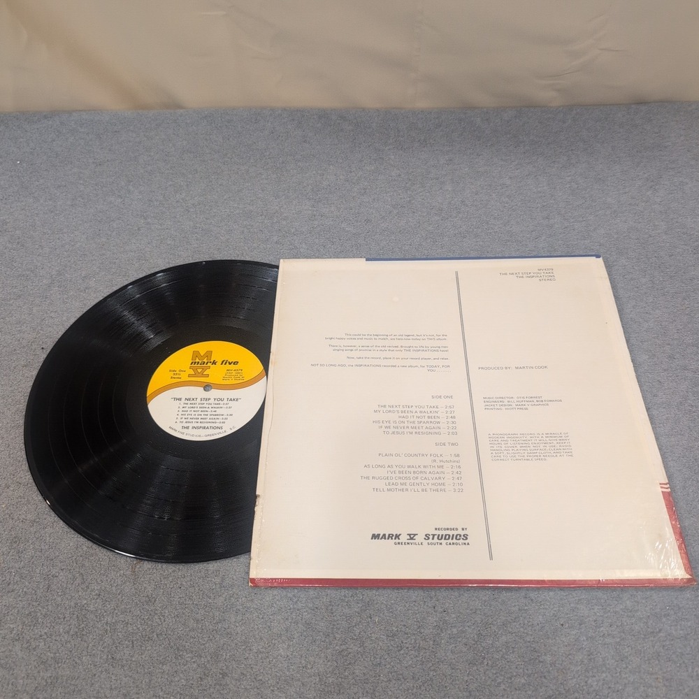 The Inspirations The Next Step You Take Vinyl LP Mark Five Studios MV4379 Gospel - Picture 2 of 2